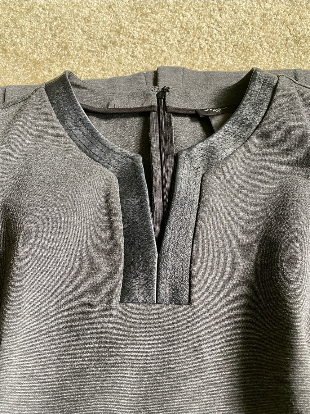 Ann Taylor Charcoal Sleeveless A-Line Shift Dress